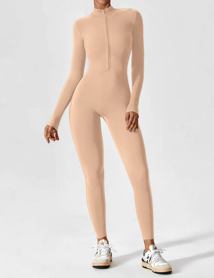 Regine | Damen Frühlings Stretch Zip-Up Jumpsuit