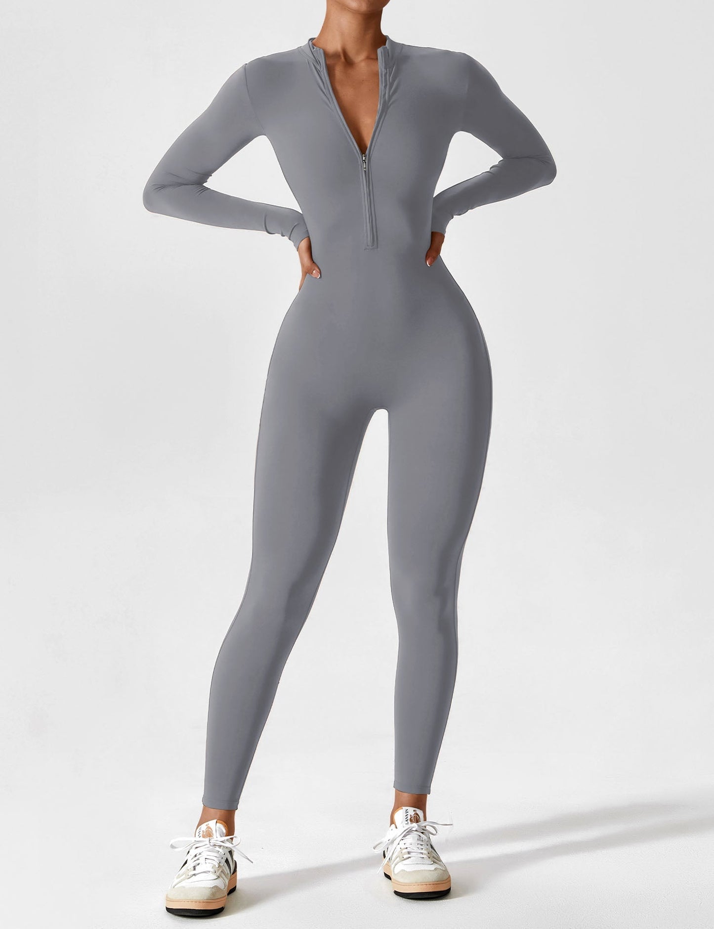 Sarah | Damen Sommer Set mit Langarmshirt und Reißverschluss