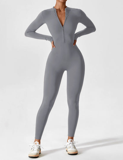 Sarah | Damen Sommer Set mit Langarmshirt und Reißverschluss
