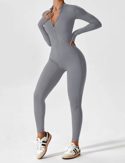 Sarah | Damen Sommer Set mit Langarmshirt und Reißverschluss
