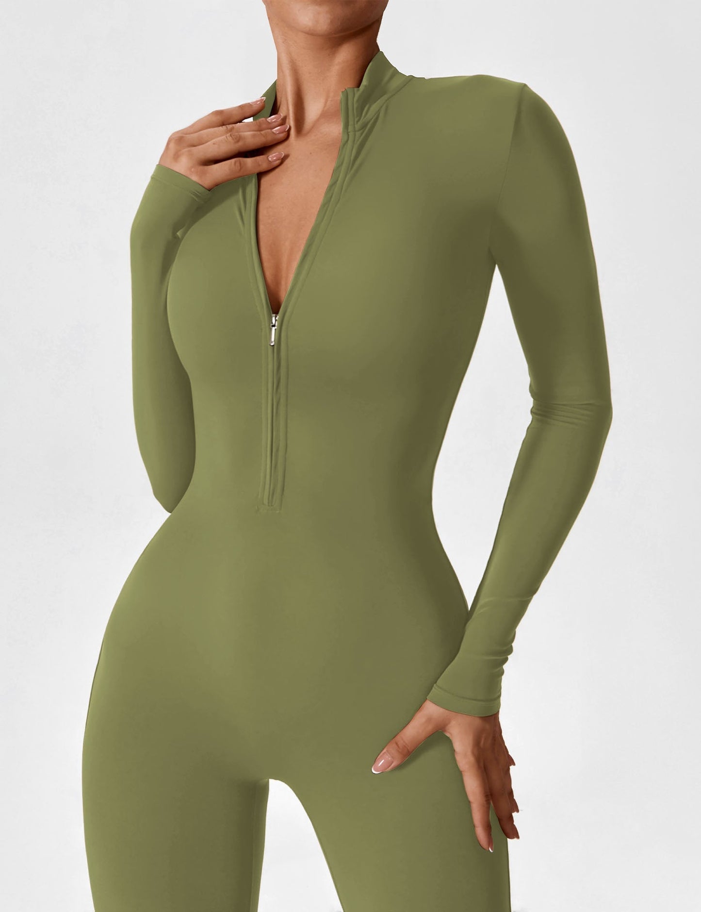 Sarah | Damen Sommer Set mit Langarmshirt und Reißverschluss
