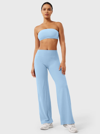 Yvonne | Damen Sommerweite Hose mit Hoher Taille