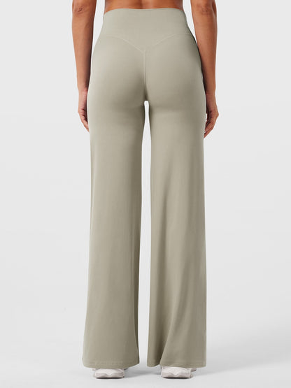 Yvonne | Damen Sommerweite Hose mit Hoher Taille