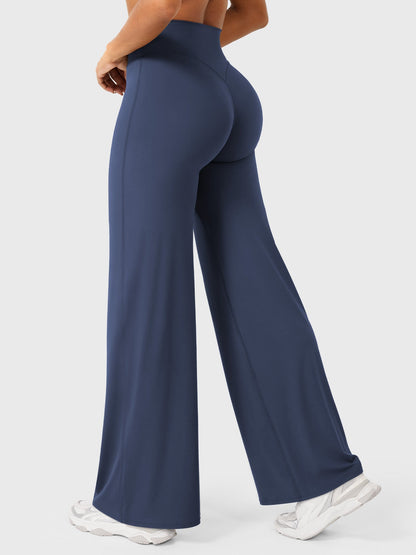 Yvonne | Damen Sommerweite Hose mit Hoher Taille