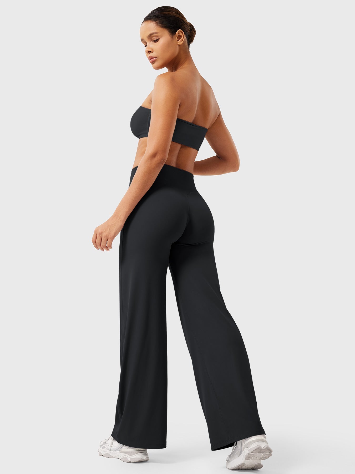 Yvonne | Damen Sommerweite Hose mit Hoher Taille