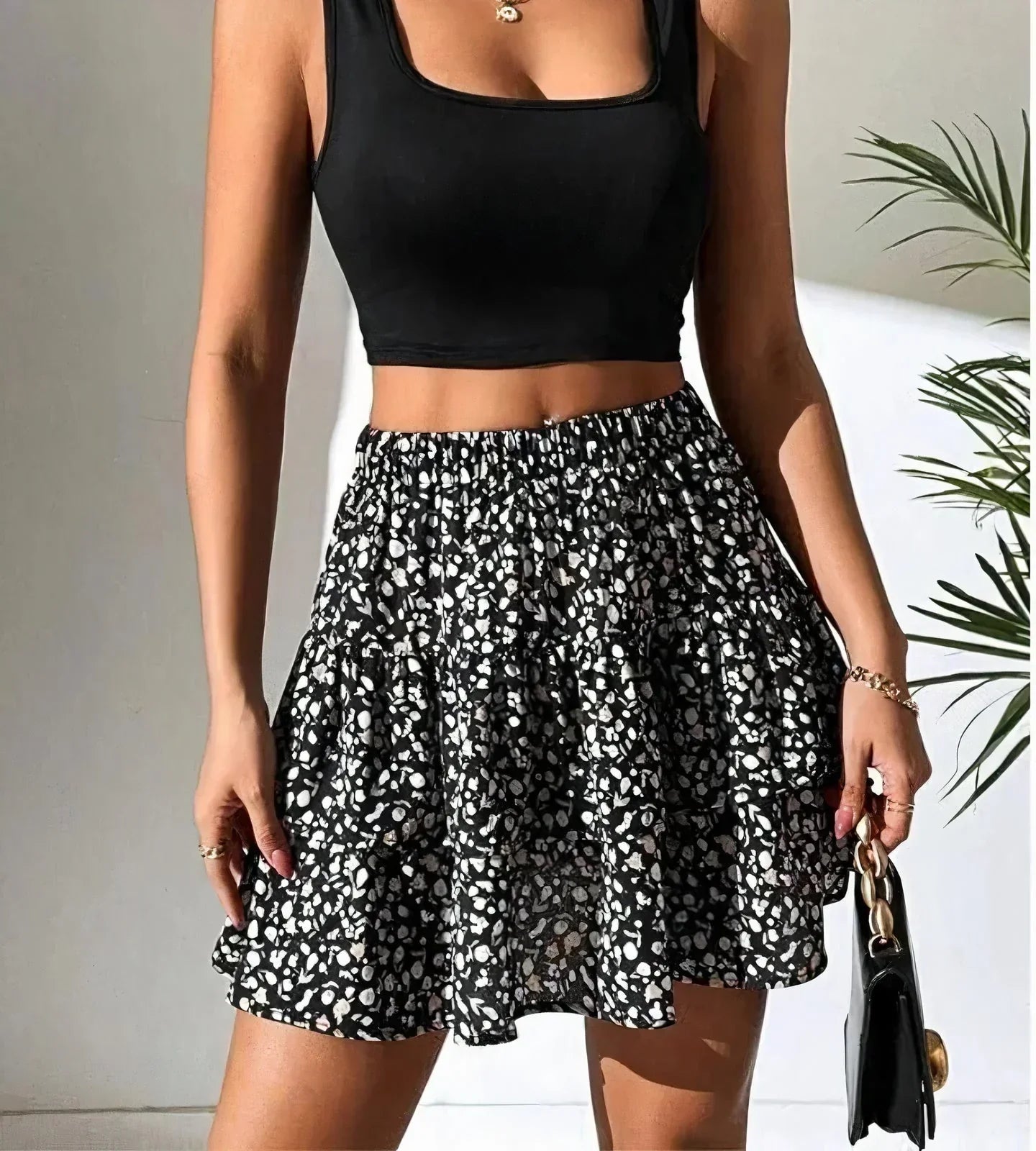 Yvonne | Damen Frühlings-Minikleid im Rockstil